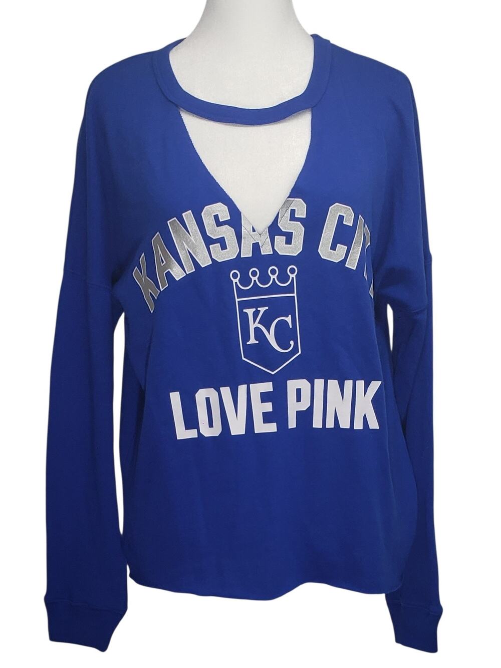 NWT Victoria's Secret PINK Kansas City Royals MLB Crewneck Sweatshirt XS